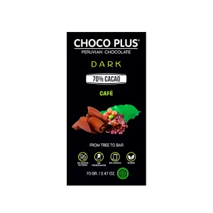 Barra Dark 70% Cafe 70gr Chocoplus