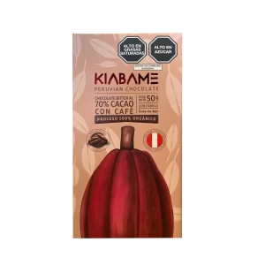 Chocolate Bitter 70% C/cafe 50gr Kiabame