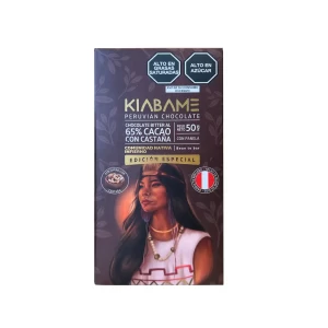 Chocolate Bitter 65% con castaña 50gr Kiabame