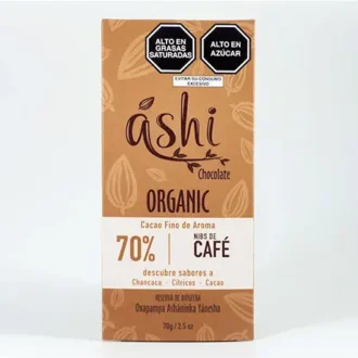 Chocolate 70% Café – Barra – 70 G. – Ashi