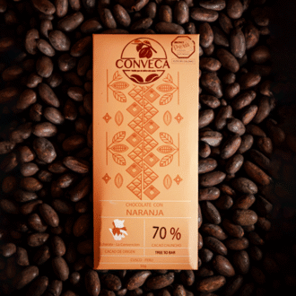Chocolate 70% cacao con Naranja