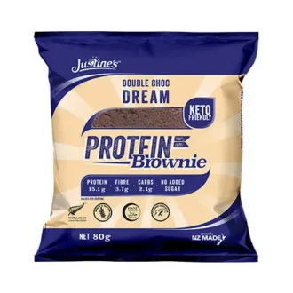 Double Chocolate Dream – Protein Brownie – 64 G – Justines