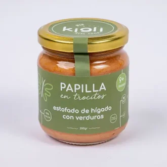 Estofado De Hígado Con Verduras – Papilla En Trocitos – 200 Grs. – Kigli