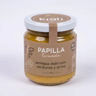 Lentejas Dahl Con Verduras Y Arroz – Papilla Licuada – 200 Grs. – Kigli
