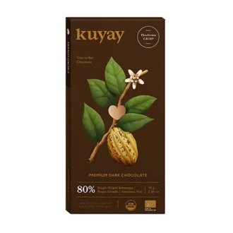 Kuyay – Chocolate 80% Premium Dark – 70 Grs.