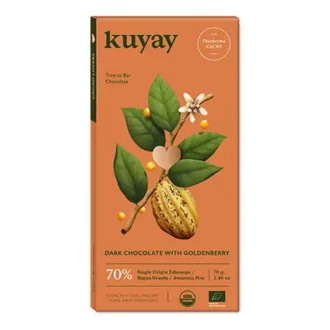 Kuyay – Chocolate 70% Con Aguaymanto – 70 Grs.