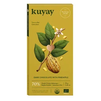 Kuyay – Chocolate 70% Con Piña – 70 Grs.