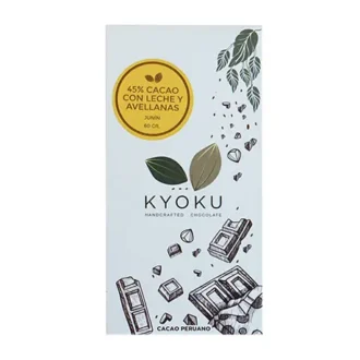 Chocolate 45% Con Leche Y Avellanas – Barra – 60 G – Kyoku