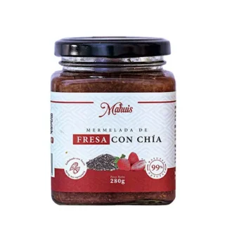 Mermelada De Fresa Y Chia Con Yacón – Frasco – 280 Ml – Mahuis