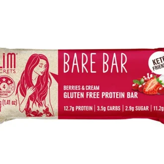Bare Bar Berries & Cream – Barra De Proteína – 40 G – Slim Secrets